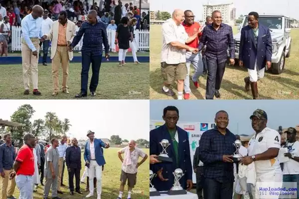Photos: Billionaire Dangote Looking Cool In Casual Outfit At Lagos Polo Club